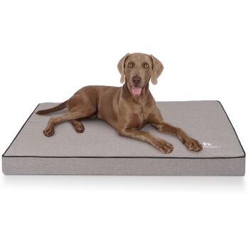 Orthopädische Hundematte Nantucket aus Velours mit Handwebcharakter grau XXL