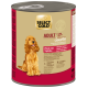 Dose Select Gold Adult Sensitive Hundefutter, Pferd mit Tapiokageschmack, getreidefrei, 800g, mit Bild eines goldenen Cocker Spaniels.