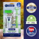 Canosept Hunde-Zahnpflegeset in Blisterverpackung mit grüner Zahnbürste, Fingerbürste und Zahnpasta, beschriftet 'Zahnpflege-Set'.