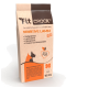 Braune und beige Tüte mit Fit CROCK Sensitive Lamm-Hundefutter, 10 kg, mit Text auf Deutsch über seine natürlichen Zutaten und Vorteile.