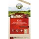 Bellfor Premium Pur Kids Hundefutterbeutel, 10 kg, mit einer malerischen Kulisse, mit Text, der die ideale Ernährung für Welpen und säugende Hunde hervorhebt.