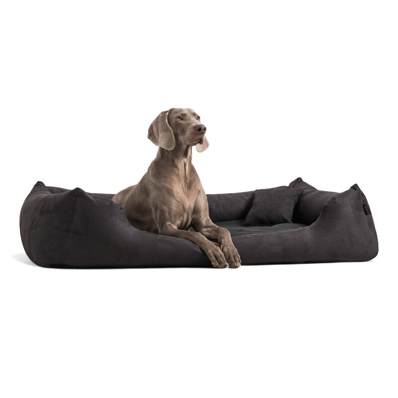 Tierlando MORITZ VIP Hundebett Hundesofa schwarz 90 cm, 22 cm, 75 cm