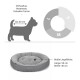 Hundebett geeignet für kleine Rassen wie Chihuahua, Havaneser und Yorkshire Terrier, mit einer Länge von 50 cm und einer Breite von 40 cm.
