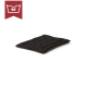 Schwarzes Haustierbett mit gepolstertem Design, beschriftet mit einem Waschsymbol, das anzeigt, dass es bei 95°F gewaschen werden kann.
