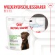 Royal Canin Digestion Chews für erwachsene Hunde, 40 Stück, mit einem Schokoladen-Labrador auf der Verpackung und einem wiederverschließbaren Design.