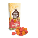 Tiny Friends Farm Russel Rabbit Fruities with Cherry & Apricot treats and colorful fruit-shaped pieces.