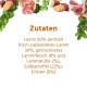Zutatenliste für Haustierfutter: 50% Lamm (einschließlich 30% frisches Lamm, 18% getrocknetes Lammfleisch, 2% Lammbrühe), 23% Süßkartoffel, 9% Erbsen.