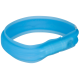 Collier pour animaux de compagnie en silicone bleu avec un design flexible, adapté pour les chiens ou les chats.