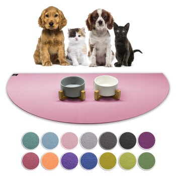 ® - Napfunterlage Halbrund - Öko-Tex und Made in Germany rosa 80 cm, 1,6 m
