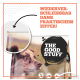 Hundefuttertüte 'THE GOOD STUFF' mit Hundephoto, vergrößert dargestelltem wiederverschließbarem Reißverschluss und dem deutschen Wort 'WIEDERVERSCHLIESSBAR'.