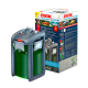 EHEIM professioneller 3 1200 XLT Aquarienfilter mit integriertem Heizsystem, ausgestattet mit einem grünen Behälter und einer detaillierten Produktverpackung.