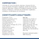 Étiquette d'aliment pour animaux en français : COMPOSITION et CONSTITUANTS ANALYTIQUES - Protéines 7,6 %, Matières grasses 2,9 %, Humidité 81 %