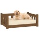 Hundebett Massivholz Kiefer braun/ beige 55,5 cm, 28 cm, 75,5 cm