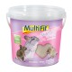 MultiFit Bath Sand container for small pets, featuring a chinchilla, degu, and gerbil on a pink background, labeled in multiple languages.