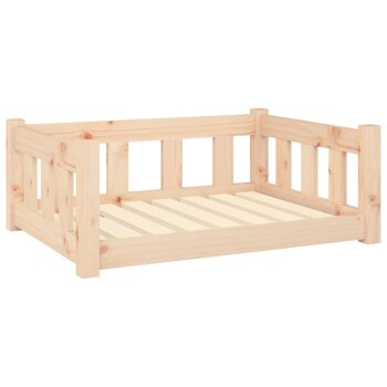 Hundebett Massivholz Kiefer natur / beige 55,5 cm, 28 cm, 75,5 cm