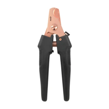 Schwarze und kupferfarbene Haustier-Nagelknipser mit ergonomischen Griffen, entworfen für sicheres und einfaches Trimmen.