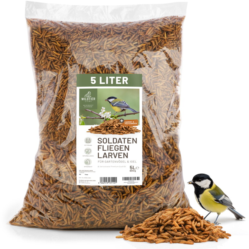 wildtier liebe Edel Soldatenfliegenlarven getrocknet