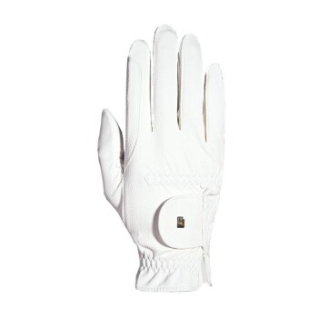 Weißer Haustierpflegehandschuh mit strukturierter Oberfläche und sicherem Riemen, entworfen für einfache Handhabung und Komfort.