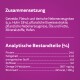 Zutatenliste für Haustierfutter auf Deutsch, die Zusammensetzung und analytische Komponenten detailliert, einschließlich Protein-, Fett- und Energiewerten.