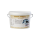 Behälter mit EquiPower Magnesium für Pferde, mit einer Pferdeillustration und Text, der Dosierung und Vorteile für das Wohlbefinden beschreibt.