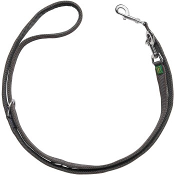 Verstellbare Führleine Divo braun/ grau 1,5 cm, 2 m