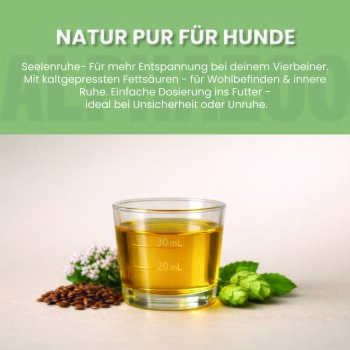 Eine Bewertung von Klaus R., der ein Haustierprodukt mit 4,8/5 Sternen und 7.191 Bewertungen lobt und von einer verbesserten Entspannung für seinen Hund berichtet.