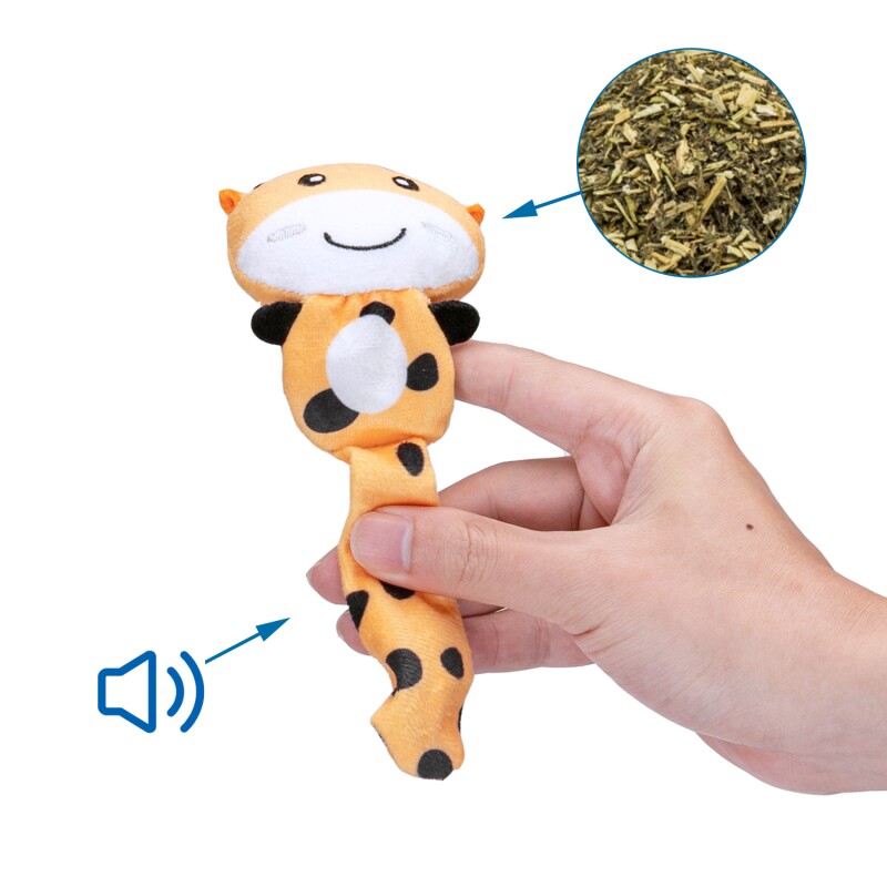 nobleza Katzen Spielzeug Plüsch Giraffe mit Katzenminze