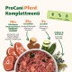 ProCani Pferd Komplettmenü: 70% Pferdemix, 25% Kartoffeln, 5% Zucchini; glutenfrei, zuckerfrei, ohne Lockstoffe.
