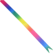 Bunte Regenbogenverlaufsschleife mit einer spitzen Enden, ideal für Haustierzubehör oder Geschenke.