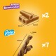 Tierleckerlis auf gelbem Hintergrund: zwei Jumbone Riesenknocken-Sticks und sieben Rodeo Duos-Sticks.