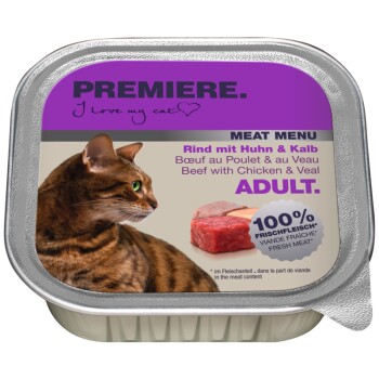 Meat Menu Adult Rind mit Huhn und Kalb 16x100 g