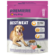 Hundefutterverpackung "Premiere I love my dog Senior" mit 39 % Geflügel, Zellschutz, Gelenkunterstützung, 1 kg.