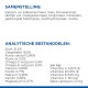 Nährwertinformationen für Haustierfutter, die Zutaten und analytische Komponenten auf Niederländisch auflisten, einschließlich Protein, Fett und Vitamine.