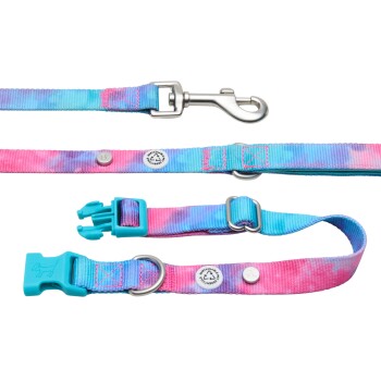 Hundehalsband-Auslaufset blau/ türkis/ bunt S