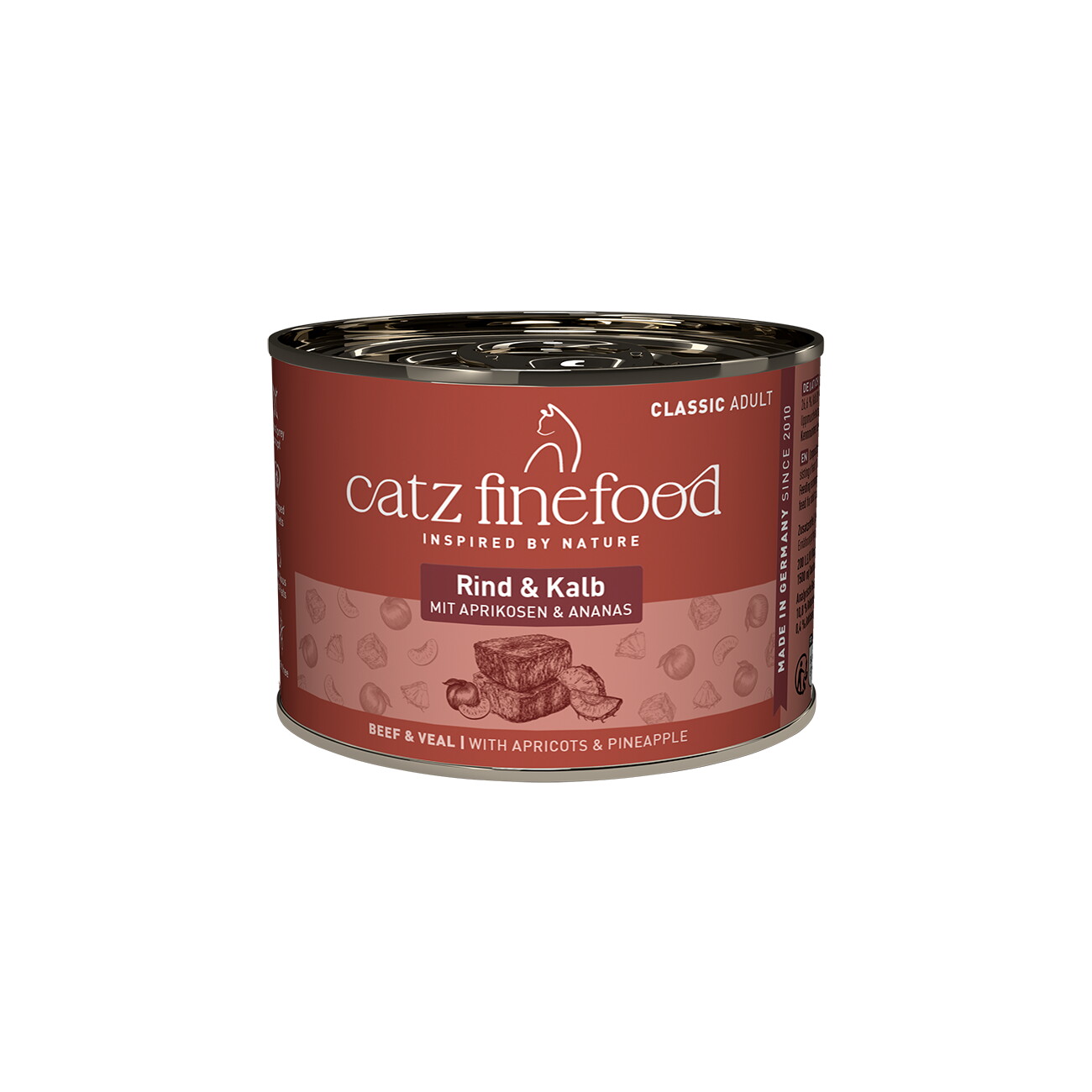 Catz finefood Nassfutter Katze Classic Adult Rind und Kalb 12x200 g
