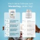 Werbebild für "WonderDog" Gesundheits-Pulver, das die von Tierärzten entwickelten Vorteile, die Benutzerfreundlichkeit und die deutsche Innovation im Vergleich zu anderen Marken zeigt.