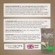 Dr. John Getreidefreies Huhn und Kartoffel Tierfutterverpackung, mit Zutaten, Nährwertanalyse und Fütterungshinweisen in Deutsch.