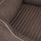 Orthopädisches Hundebett Tampa aus laser-gestepptem Kunstleder braun/ grau M-L