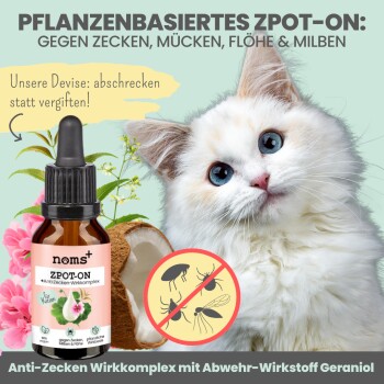 Zpot-on für Katzen gegen Zecken, Flöhe, Milben & Mücken 30ml