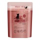 300g Catz finefood Verpackung, "N° 3 CLASSIC," pinkes Design, Katzensilhouette. Etiketten: "Hergestellt in Deutschland," "Getreidefrei," 95% Fleischanteil.