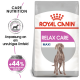 Royal Canin Relax Care Maxi Hundefutterbeutel, mit einer Hundesilhouette, behauptet, das Verhalten in stressigen Umgebungen um +44% zu verbessern.