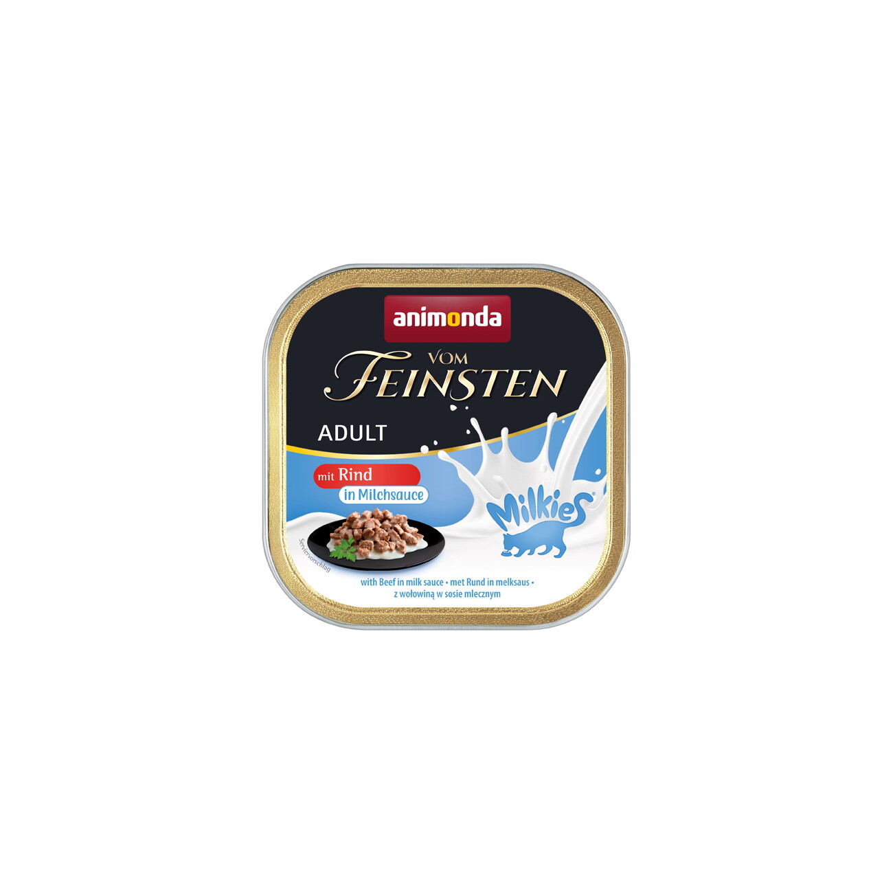 animonda Vom Feinsten Nassfutter Katze, Adult, Milkies 32x100g Rind, in Milchsauce