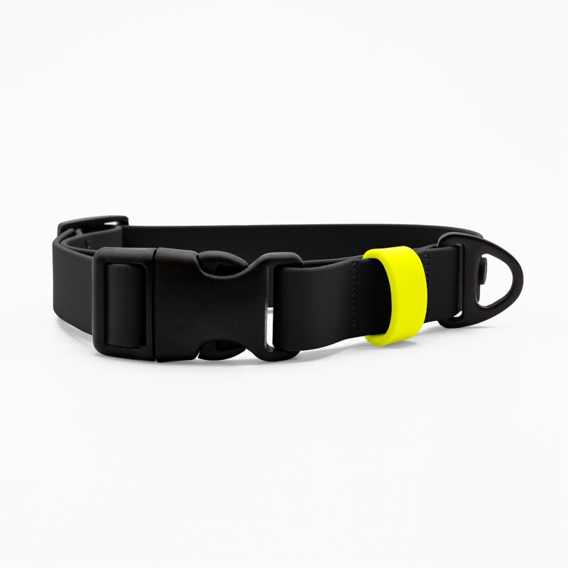 THE DOG IDEA Biothane Halsband Schwarz Klickverschluss S
