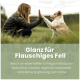 Flasche von ALPHAZOO Care Futteröl "FELLILIEBE" für glänzendes Fell, das wichtige Nährstoffe, lokale Produktion und Omega-Fettsäuren hervorhebt.