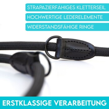 ® 2,3 m verstellbare Führleine für Hunde schwarz 1,2 cm, 2,3 m