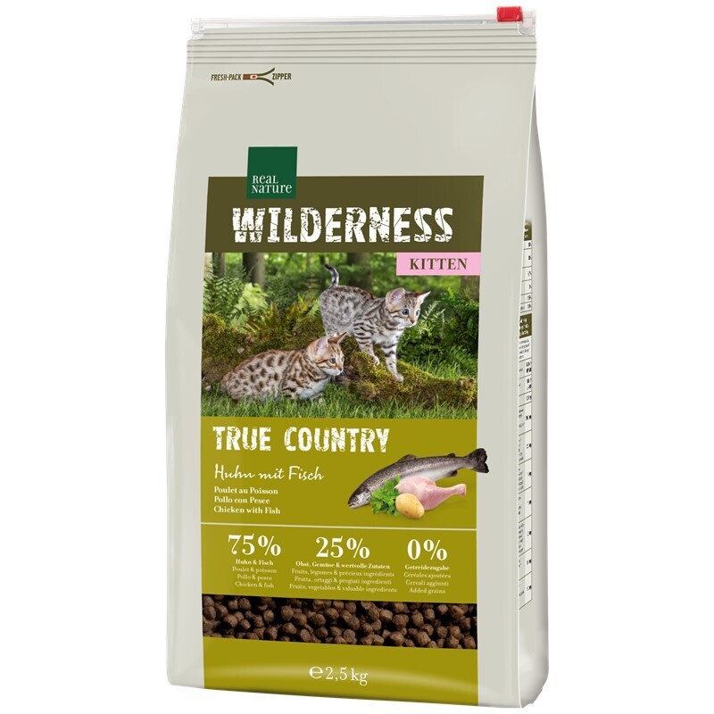 REAL NATURE WILDERNESS Kitten True Country kip met vis 2,5 kg