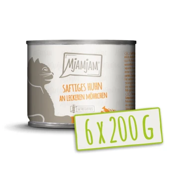 Nassfutter Katze Adult 6x200 g Huhn an Möhrchen