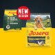 Josera Hundefutterbeutel, Nature Energetic getreidefrei 900g und Chicken & Sweet Potato getreidefreies Hundefutter für Erwachsene mit neuem Designetikett.