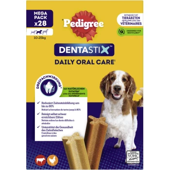 Zahnpflege Dentastix Multipack 28 Stück für mittelgroße Hunde
