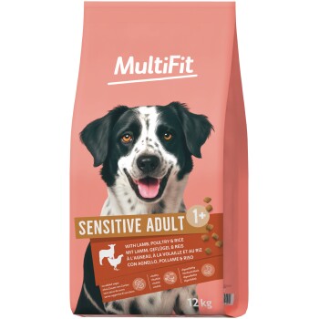 Comparer les prix de MultiFit nourriture sèche pour chien Sensitive Adult avec agneau, volaille & riz 12 kg